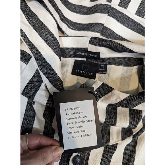 New FRIED RICE Summer Poncho Striped - Picture 12 of 16